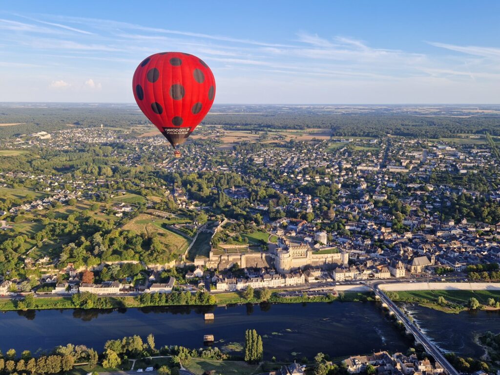 Vol en montgolfière au dessus du Château d'Amboise