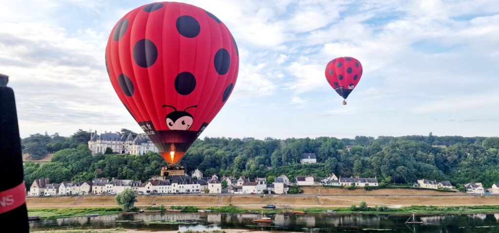 Survol en montgolfière, château de Chaumont