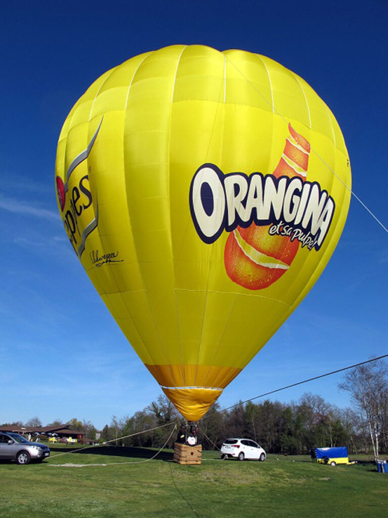 Communication aérienne montgolfière, Orangina