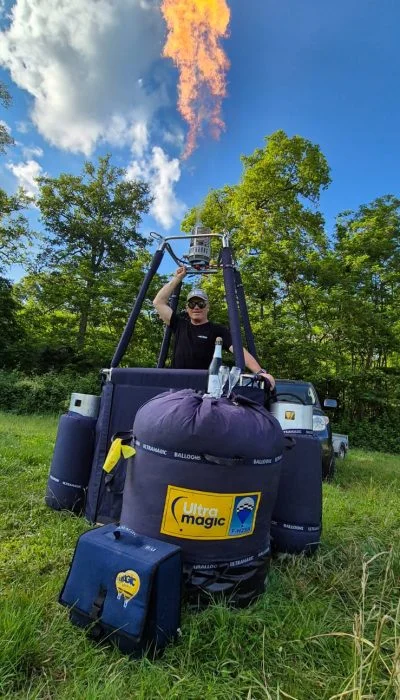 Stéphane Bolze, Vol en montgolfière