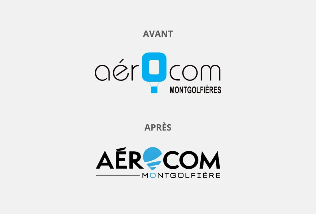 Nouveau logo Aérocom Montgolfière